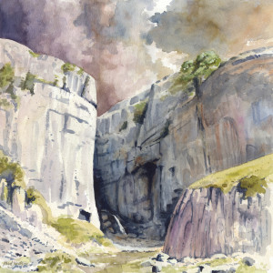 Gordale Scar (watercolour)